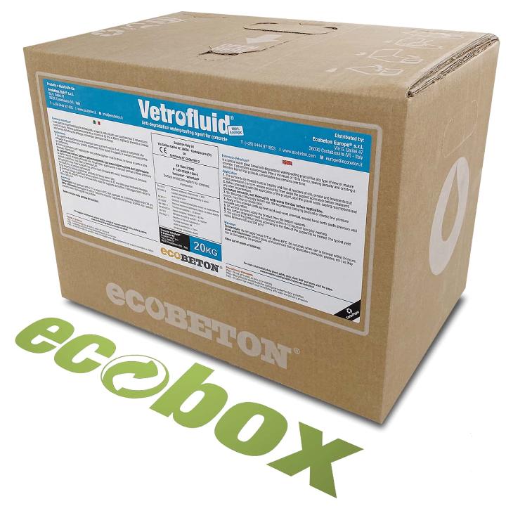 Concrete protection with Evercrete® Vetrofluid by Ecobeton.